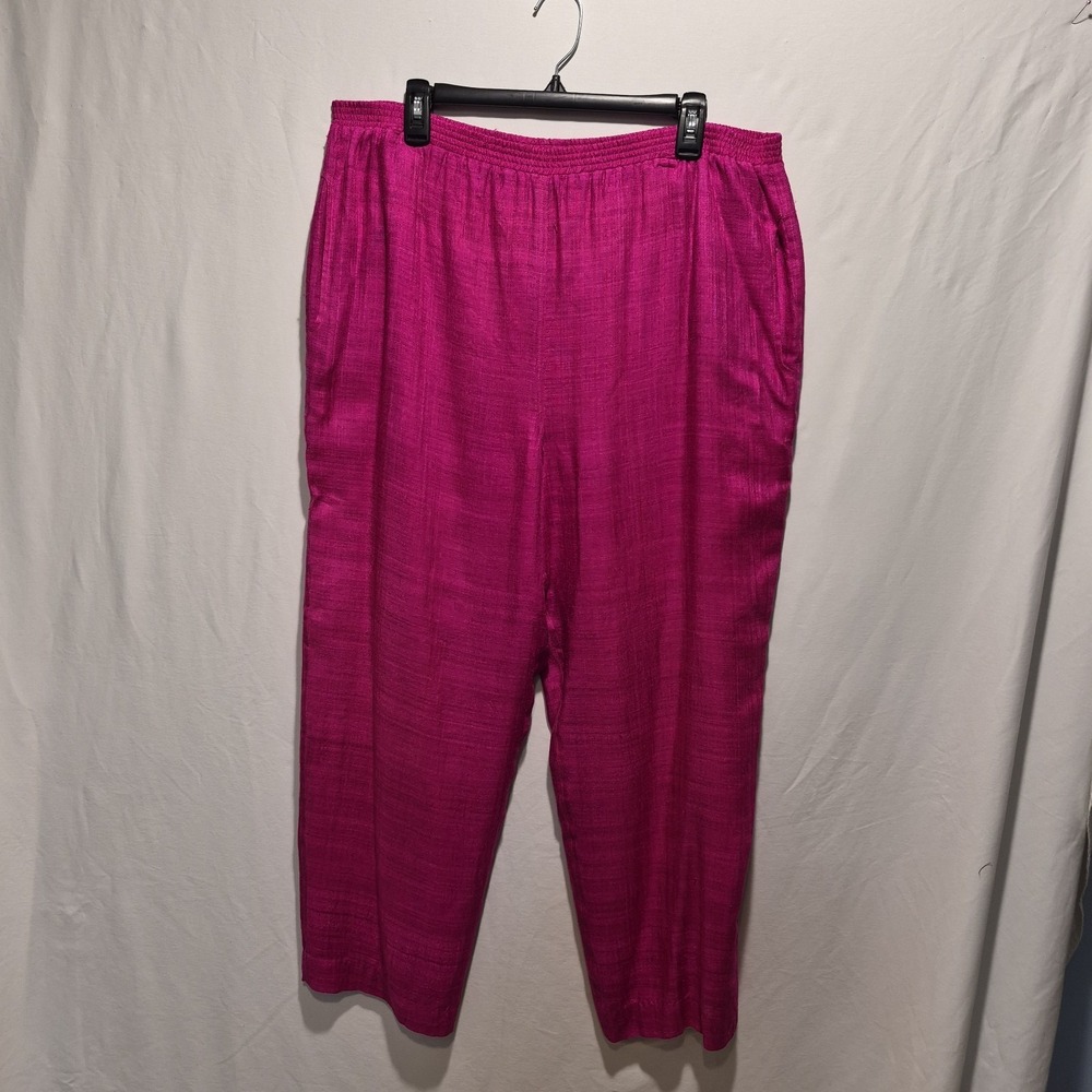 Ann May Women's Vintage Silk Lrg Trousers Mob Wife Modern Chic Resort Wear Boho